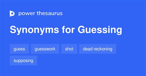 thesaurus guessing.